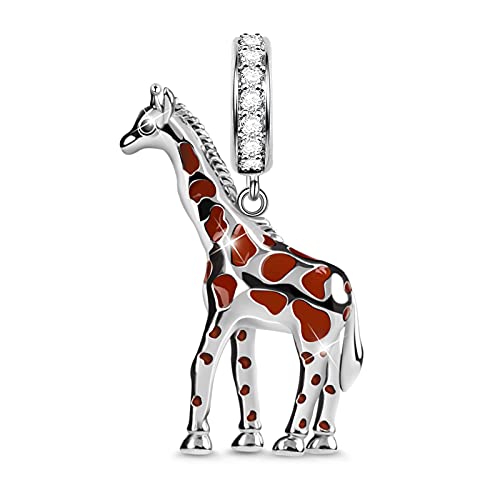 GNOCE Giraffe Charm Anhänger S925 Sterling Silber Unabhängig und Edel Charm Perlen für Armband Halskette Weihnachts Schmuck Geschenk GNOCE Giraffe Charm Anhänger S925 Sterling Silber Unabhängig und Edel Charm Perlen für Armband Halskette Weihnachts Schmuck Geschenk von GNOCE