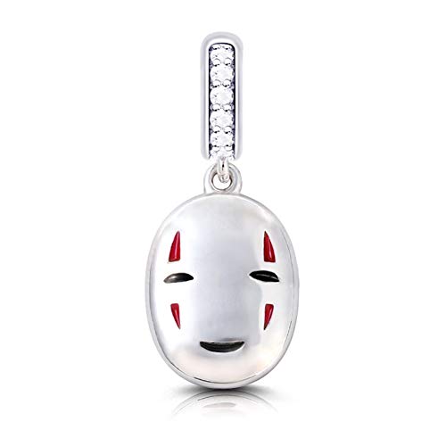 GNOCE Kein Gesicht Mann Charm Anhänger S925 Sterling Silber Film ist Weg Charm für Armband Halskette Weihnachts Schmuck Geschenk Tochter und Kinder Anime-Fans von GNOCE