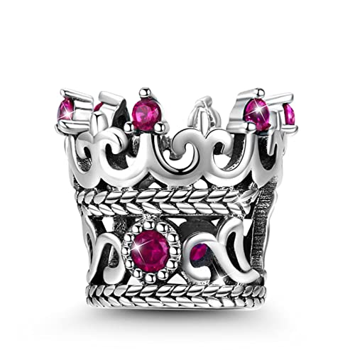 GNOCE Krone der Königin Charms Bead Sterling Silber Queen's Crown Charme Perlen mit Zirkonia Stein Fit Armband/Halskette Für Frauen Mädchen Tochter von GNOCE