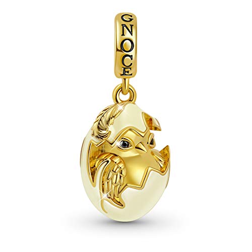 GNOCE Neugeborene Huhn Anhänger Charms Sterling Silber 18 Karat vergoldet Tiere Beads Charm Fit Armband/Halskette Schmuck Geschenk für Frauen Mädchen Tochter von GNOCE