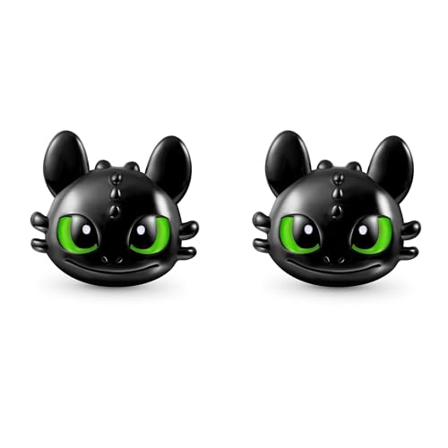 GNOCE Ohrringe Charm Perle Cooler Ohnezahn Ohrstecker 925 Sterling Silber Geschenk Fit Armband/Halskette Schmuck für How to Train Your Dragon Fans von GNOCE