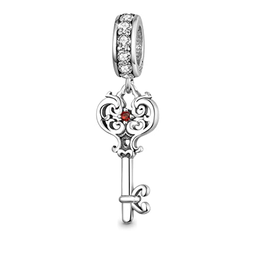 GNOCE Schlüsselanhänger Charm Sterling Silber baumeln Charms Bead für Frauen Fit Armband/Halskette Schmuck Geschenk für Mädchen Tochter von GNOCE