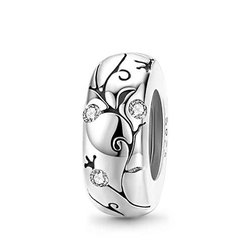 GNOCE Vantage Muster Stopper für Charm Armbänder 925 Sterling Silber Charms Beads für Schlangenketten Armbänder/Halsketten Schmuck Geschenk (Stopper-2) von GNOCE