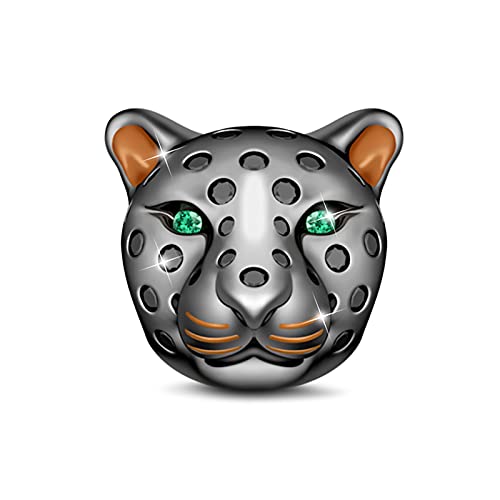 GNOCE Leopard Charm Anhänge 925 Sterling Silber Charm Bead fit europäischen Armband und Halskette Geschenk für sie von GNOCE