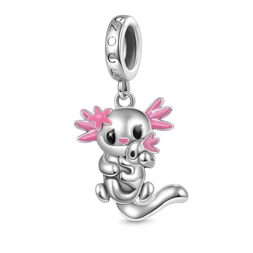GNOCE Embrace Love Sakura Einhorn Baby-Anhänger Mexikanischer Axolotl Baby Anhänger passend für Armband/Halskette Muttertagsgeschenk (Mexikanischer Axolotl) von GNOCE