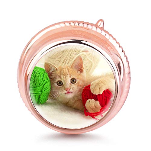 GNOCE Kitty Foto Charm personalisierte Perle Sterling Silber 18k Rose Gold plattiert Die Garn Ball spielt Katze Charms Passt Alle Armbänder und Halsketten von GNOCE