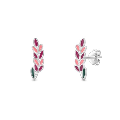 Gnoce Ohrringe Geburtstagsblume Narcissus Ohrstecker 925 Sterling Silber Rose Gold Creolen Ohrringe mit Zirkonia Mode Tropfen Ohrringe Schmuck für Frauen Mädchen (Lavendel) von GNOCE