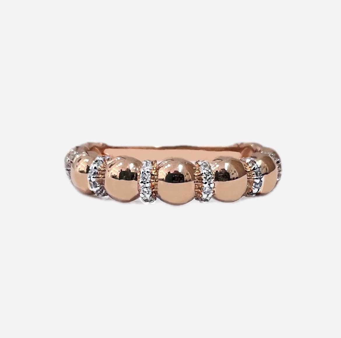 14K Goldring/Diamant Geschenk Für Liebhaber Verlobungsring Frauen Schmuck Handgemachter Jubiläumsring 14K Goldring/Diamant Geschenk Für Liebhaber Verlobungsring Frauen Schmuck Handgemachter Jubiläumsring von GNYJEWELLERY