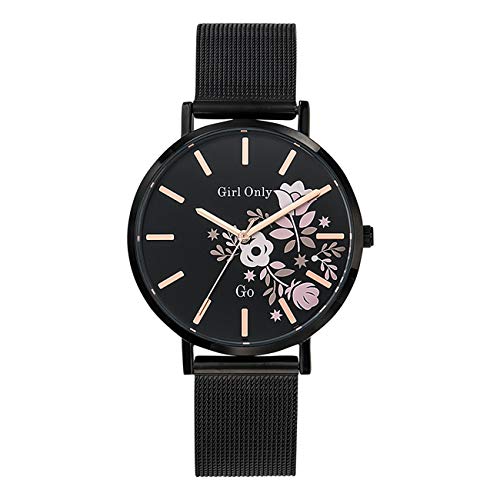 Girl Only Damen Armbanduhr schwarz Analog 695912 GO Edelstahlarmband UGO695912 Analoguhr von GO Girl Only