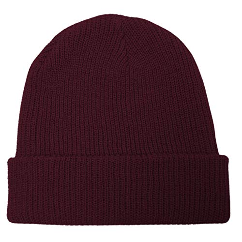 GO HEAVY Damen Feinstrick Beanie Winter Burgundy von GO HEAVY