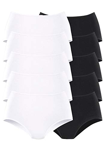 Goin Damen Slips Taillenslips von | 10 Stück (56/58, 5 x schwarz | weiß) von GO IN