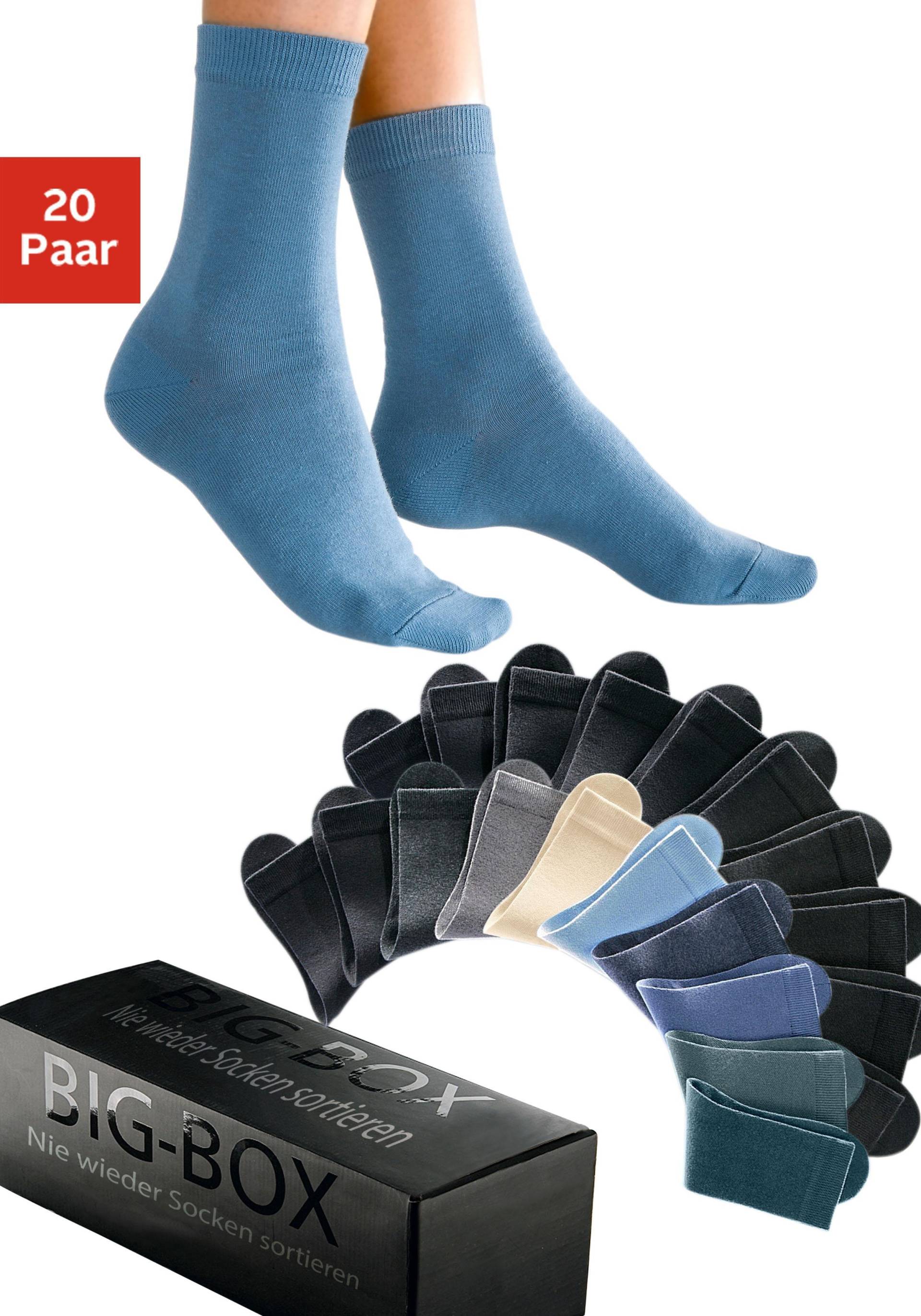 Große Größen: Basicsocken, blau, Gr.35/38-39/42 von GO IN