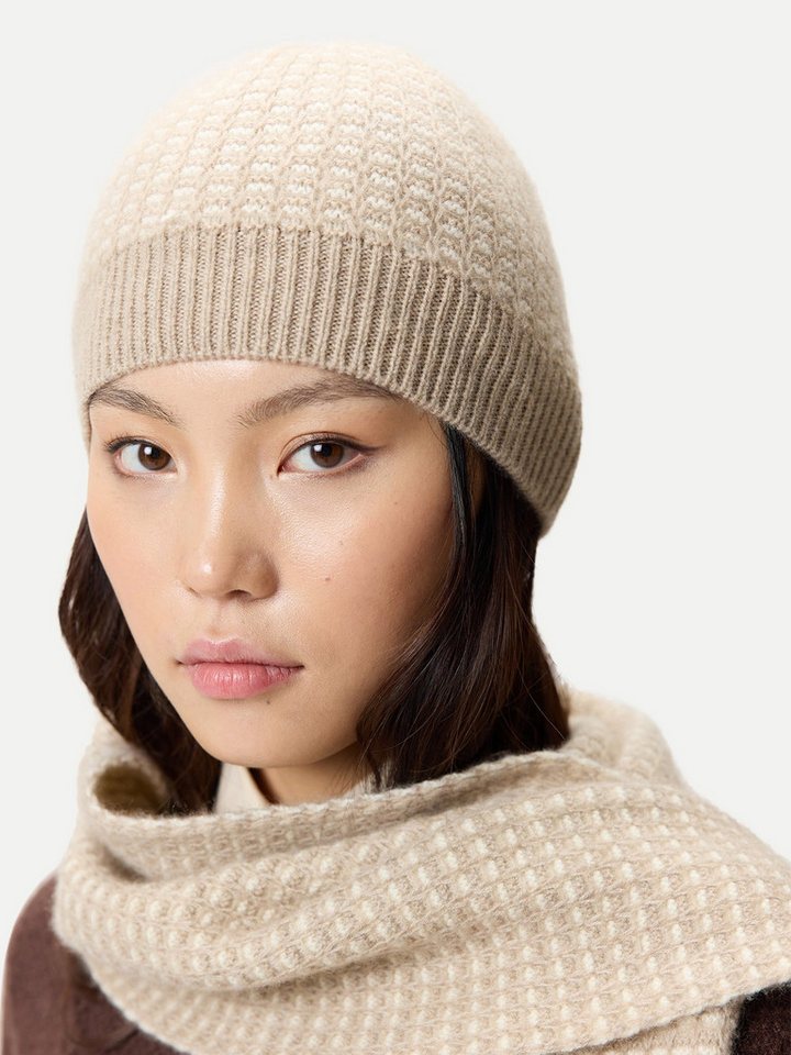 GOBI Cashmere Beanie Waffelstrick Kaschmir-Mütze von GOBI Cashmere