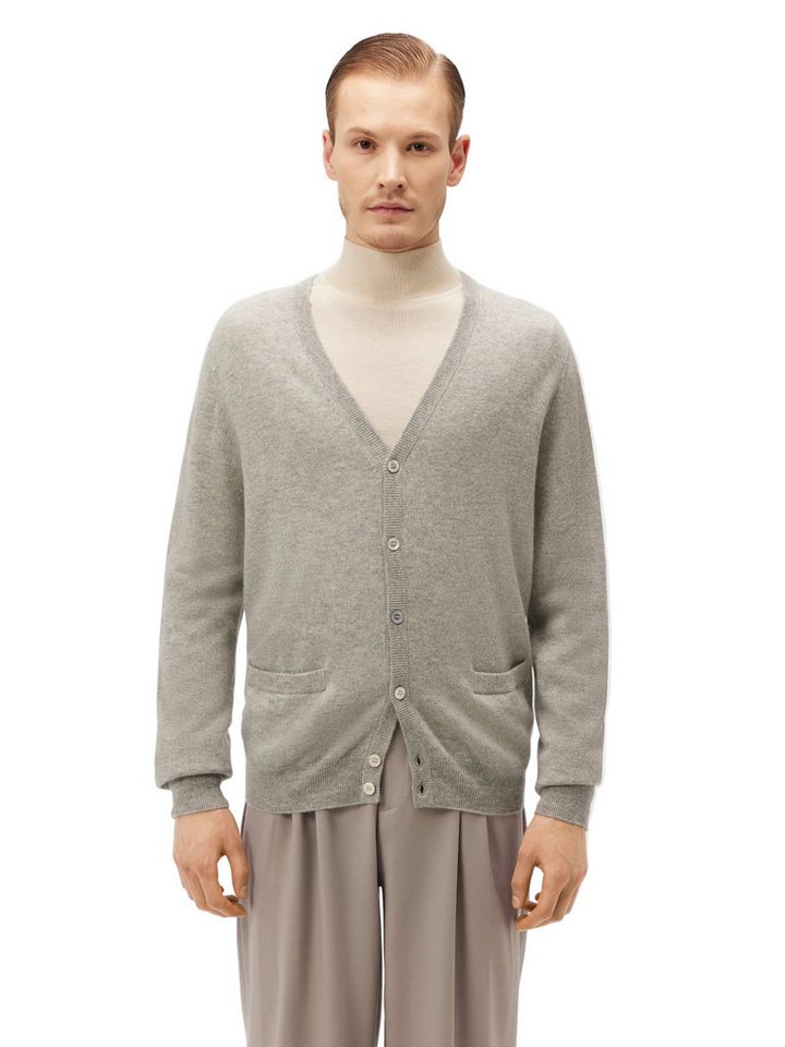 GOBI Cashmere Cardigan Basic V-Ausschnitt Kaschmirstrickjacke mit Knöpfen von GOBI Cashmere