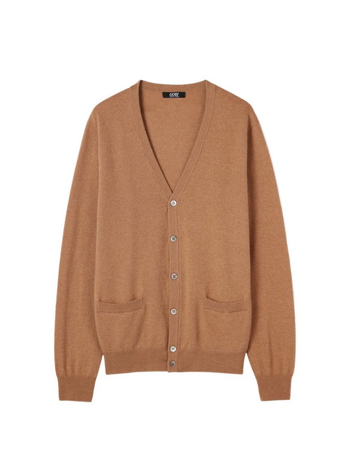 GOBI Cashmere Cardigan Basic V-Ausschnitt Kaschmirstrickjacke mit Knöpfen von GOBI Cashmere