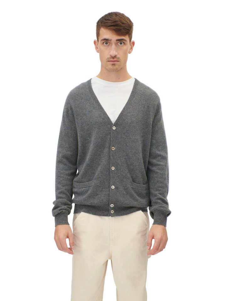 GOBI Cashmere Cardigan Basic V-Ausschnitt Kaschmirstrickjacke mit Knöpfen von GOBI Cashmere