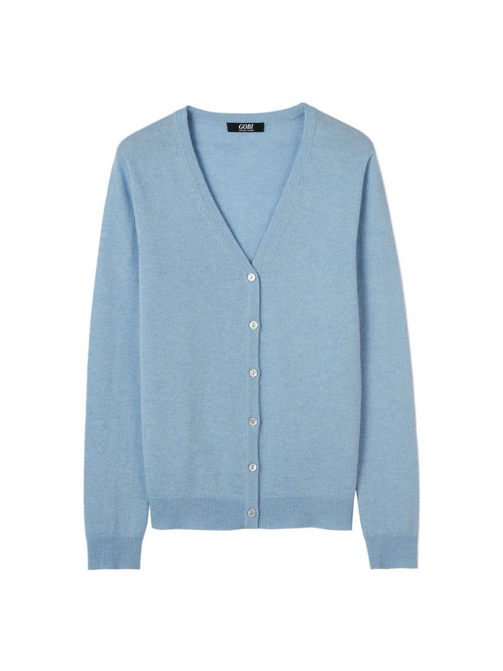 GOBI Cashmere Cardigan Basic V-Ausschnitt Kaschmirstrickjacke von GOBI Cashmere