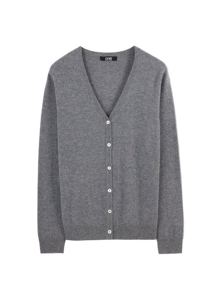 GOBI Cashmere Cardigan Basic V-Ausschnitt Kaschmirstrickjacke von GOBI Cashmere