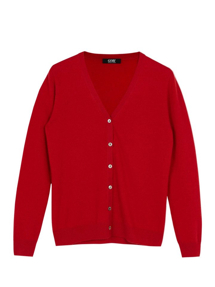GOBI Cashmere Cardigan Basic V-Ausschnitt Kaschmirstrickjacke von GOBI Cashmere