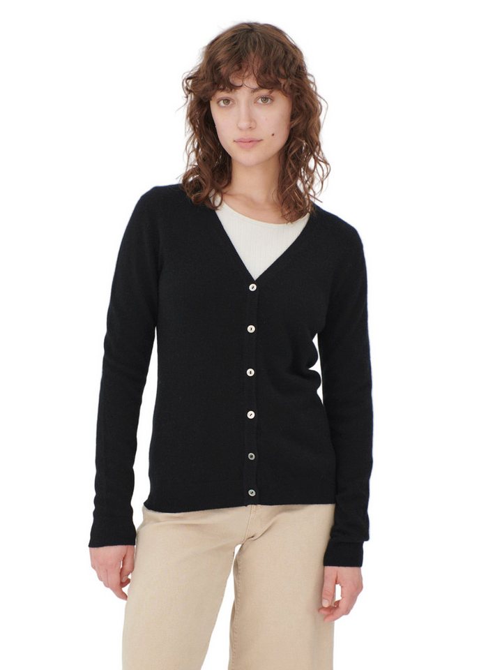 GOBI Cashmere Cardigan Basic V-Ausschnitt Kaschmirstrickjacke von GOBI Cashmere