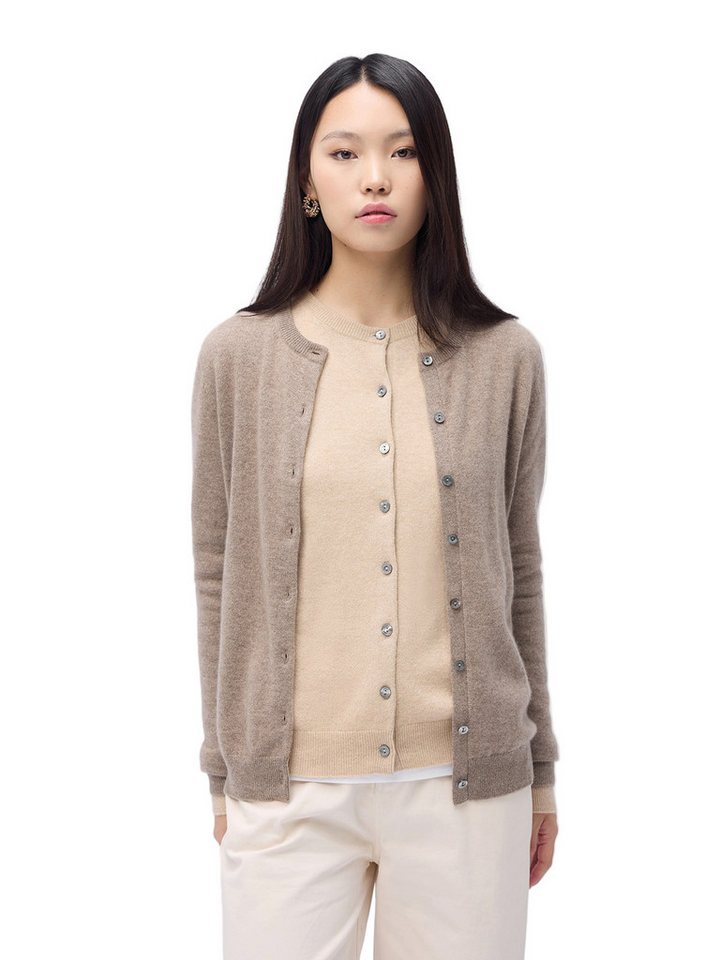 GOBI Cashmere Cardigan Kaschmir Strickjacke mit R-Ausschnitt und Knöpfen von GOBI Cashmere