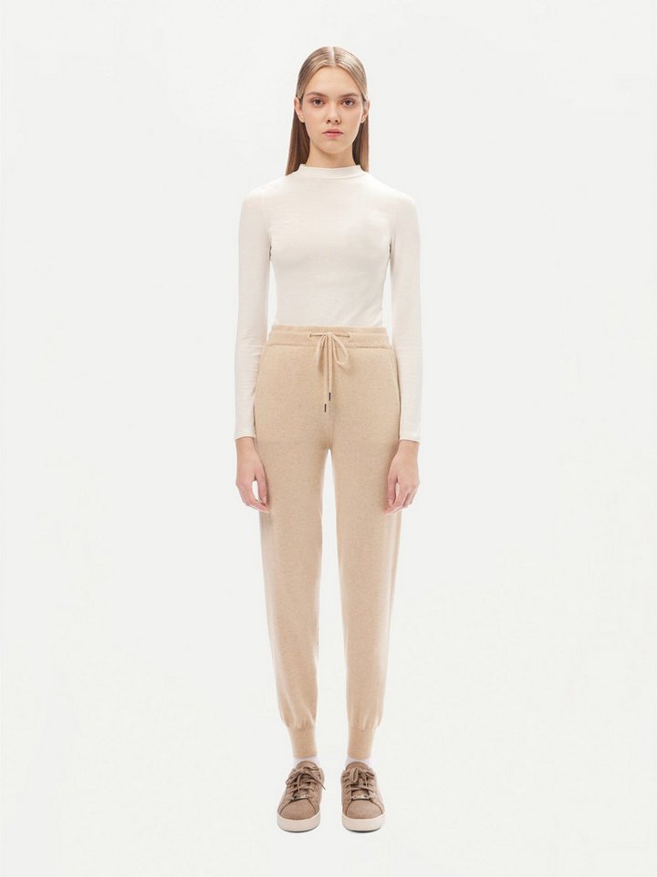 GOBI Cashmere Jogginghose Naturfarbe Kaschmir-Joggingshose mit Bündchen von GOBI Cashmere