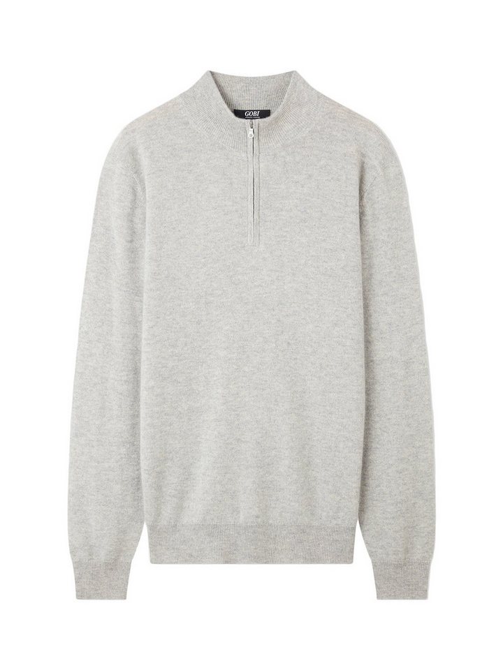 GOBI Cashmere Polokragenpullover Basic Kaschmirpullover mit Halbreißverschluss von GOBI Cashmere