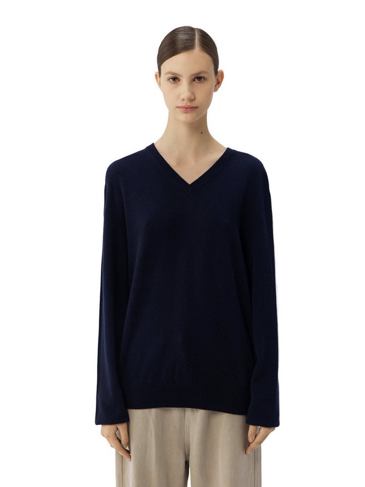 GOBI Cashmere Polokragenpullover Basic V-Ausschnitt Kaschmirpullover von GOBI Cashmere