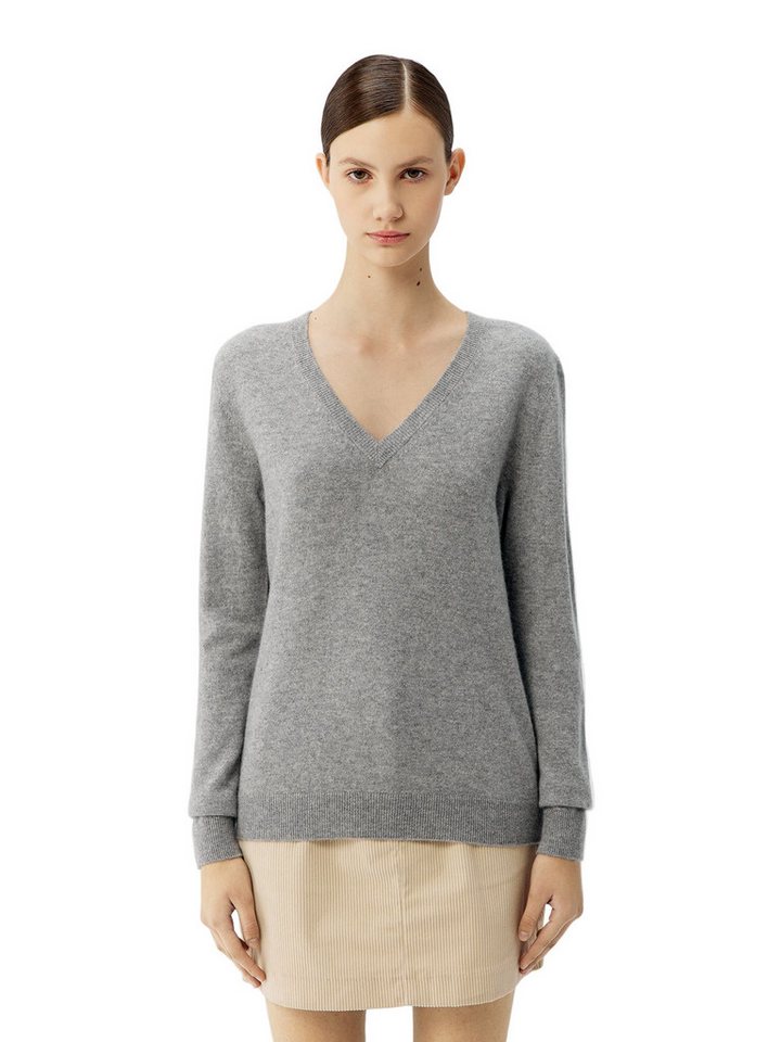 GOBI Cashmere Polokragenpullover Basic V-Ausschnitt Kaschmirpullover von GOBI Cashmere