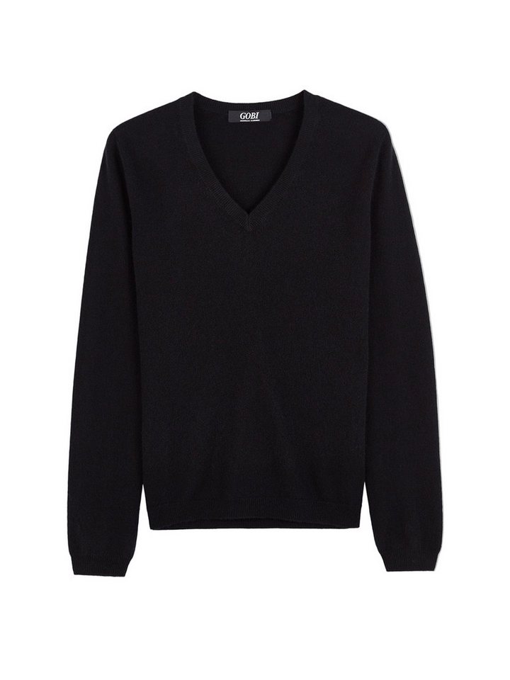 GOBI Cashmere Polokragenpullover Basic V-Ausschnitt Kaschmirpullover von GOBI Cashmere