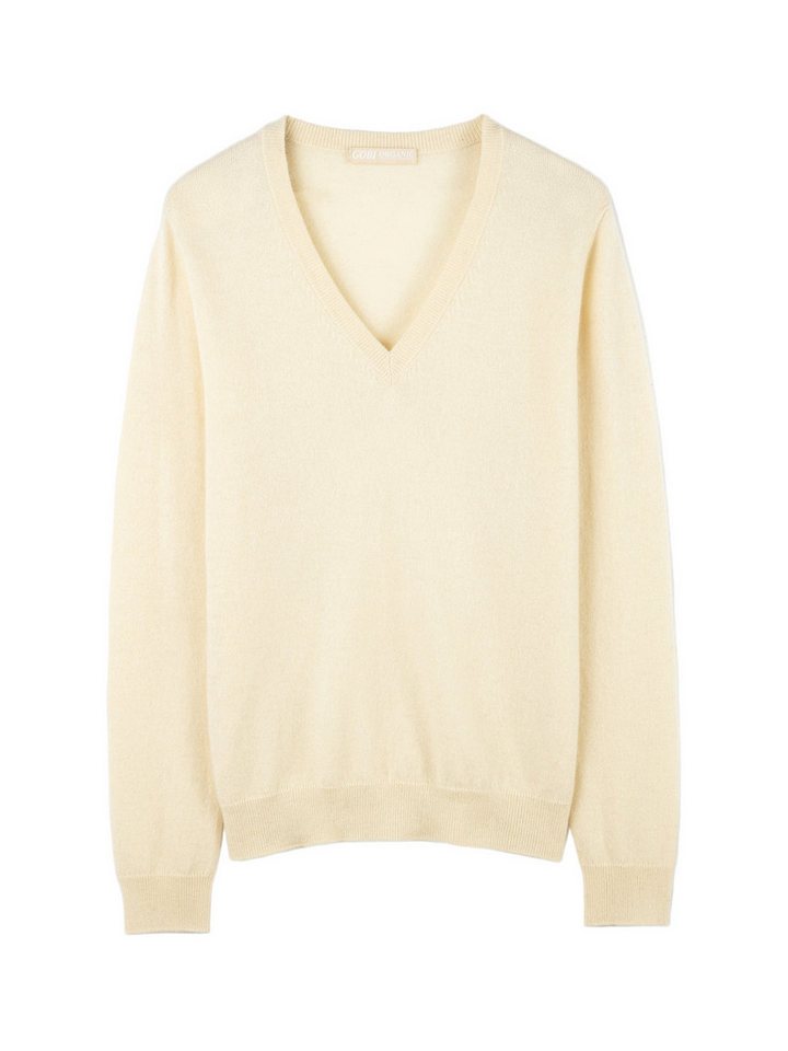 GOBI Cashmere Polokragenpullover Basic V-Ausschnitt Kaschmirpullover von GOBI Cashmere