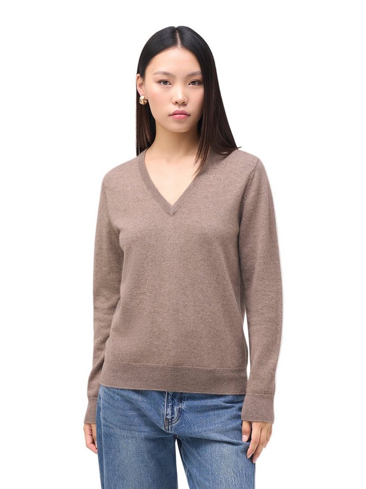 GOBI Cashmere Polokragenpullover Damen Kaschmirpullover mit V-Ausschnitt von GOBI Cashmere
