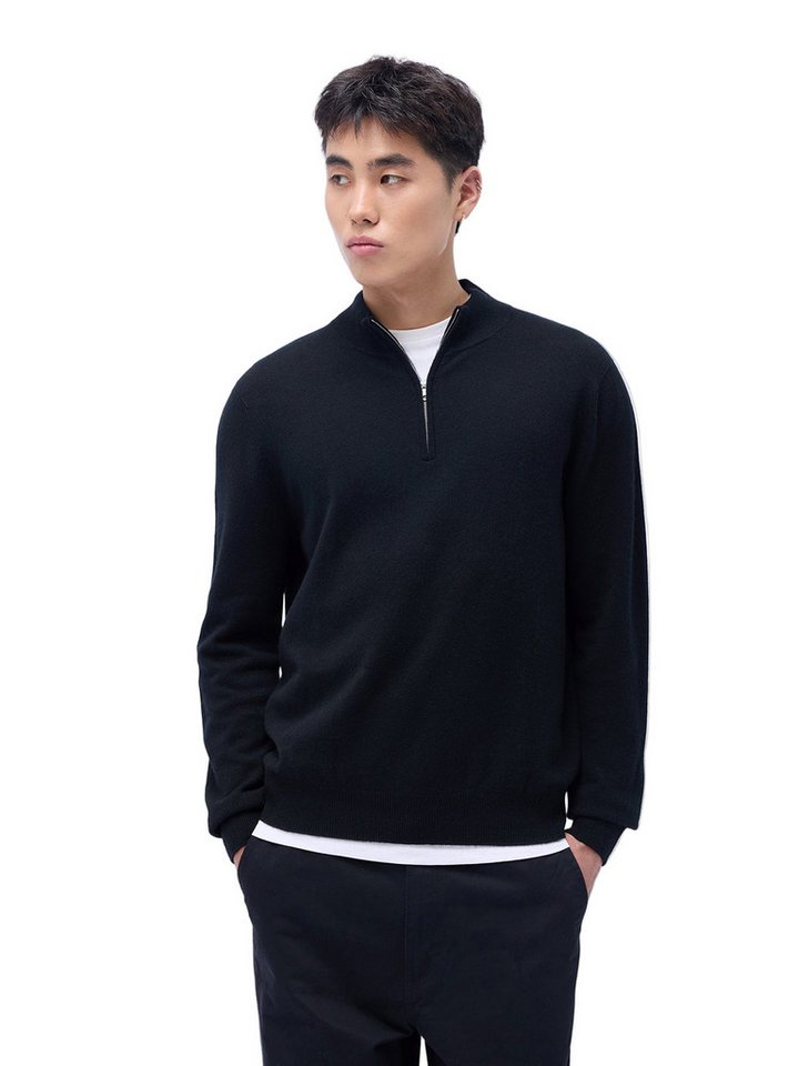 GOBI Cashmere Polokragenpullover Kaschmir-Pullover mit halbem Reißverschluss von GOBI Cashmere