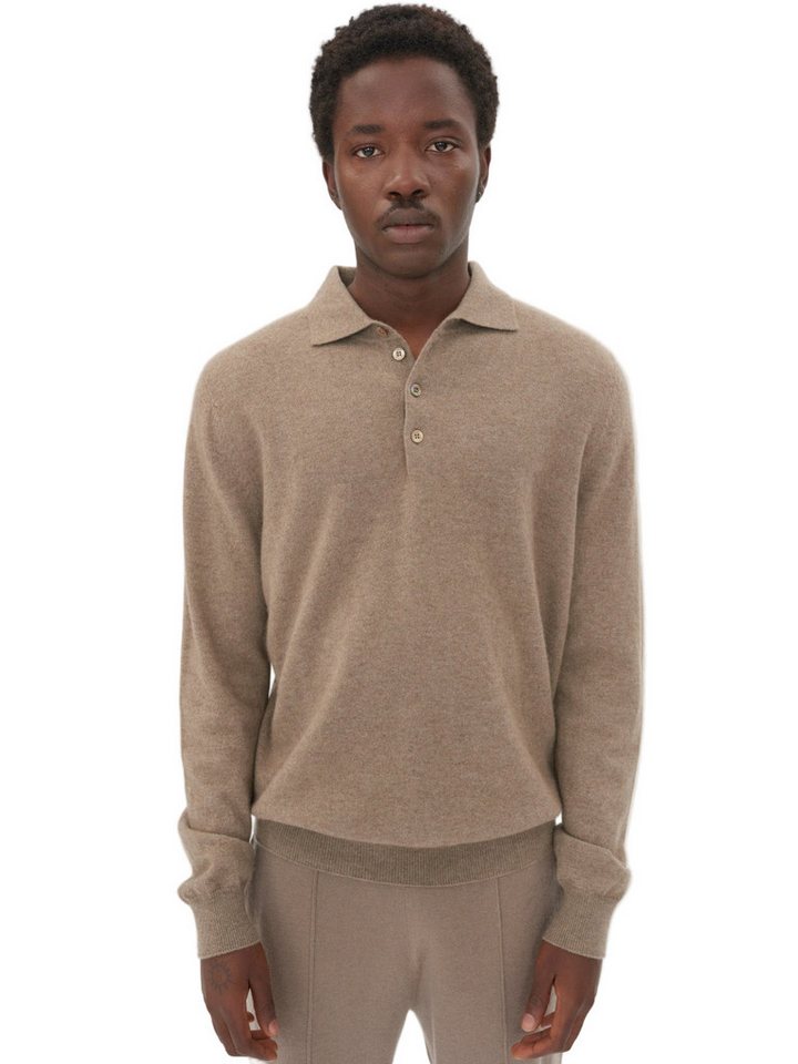 GOBI Cashmere Polokragenpullover Naturfarbe Basic Kaschmirpullover mit Polokragen von GOBI Cashmere