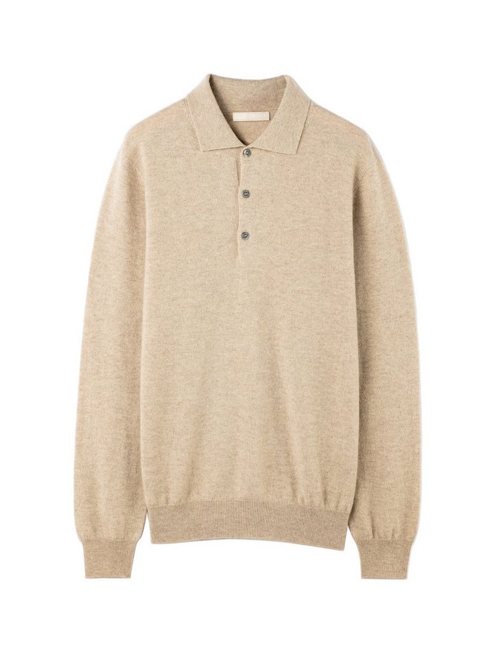 GOBI Cashmere Polokragenpullover Naturfarbe Basic Kaschmirpullover mit Polokragen von GOBI Cashmere