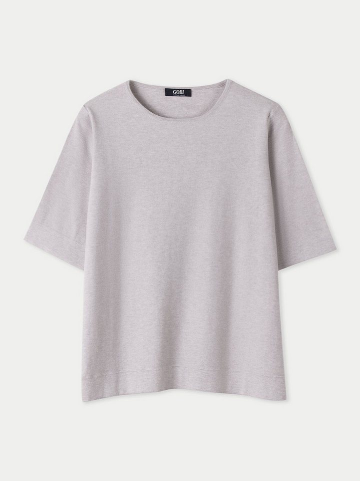 GOBI Cashmere Rundhalspullover Box-Cut Cotton Silk Cashmere Blend T-Shirt von GOBI Cashmere
