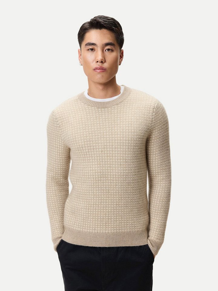 GOBI Cashmere Rundhalspullover Herren Kaschmir-Pullover im Waffelstrick von GOBI Cashmere
