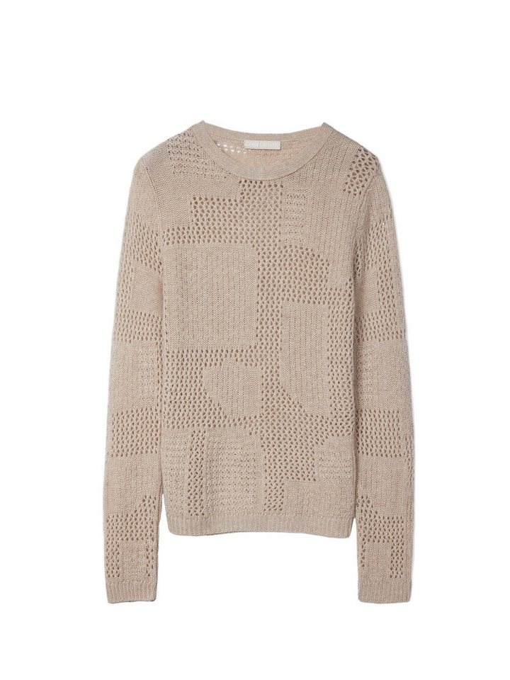 GOBI Cashmere Rundhalspullover Kaschmir-Pullover mit strukturierter, organischer Farbtönung von GOBI Cashmere