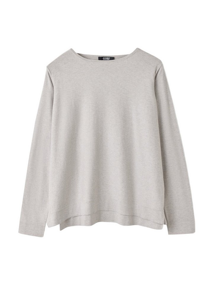 GOBI Cashmere Rundhalspullover Pullover mit Bootsausschnitt aus Baumwoll-Seiden-Kaschmir-Mischung von GOBI Cashmere