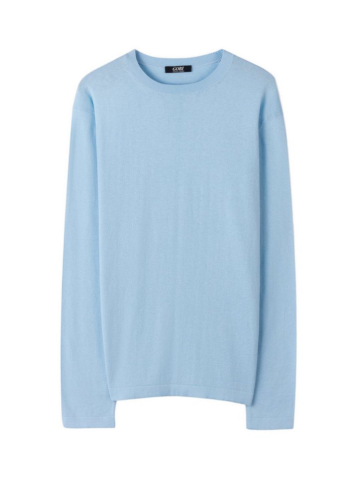 GOBI Cashmere Rundhalspullover Rundhalspullover aus Baumwoll-Seiden-Kaschmir-Mischung von GOBI Cashmere