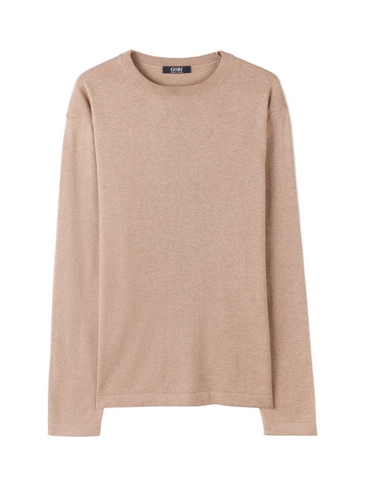 GOBI Cashmere Rundhalspullover Rundhalspullover aus Baumwoll-Seiden-Kaschmir-Mischung von GOBI Cashmere