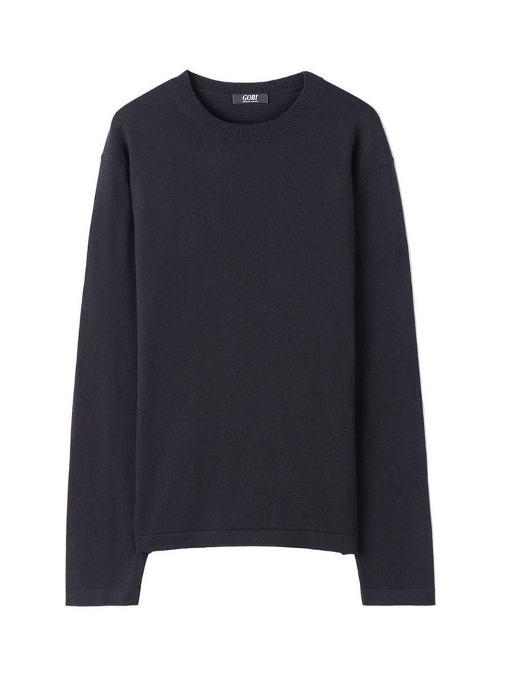 GOBI Cashmere Rundhalspullover Rundhalspullover aus Baumwoll-Seiden-Kaschmir-Mischung von GOBI Cashmere