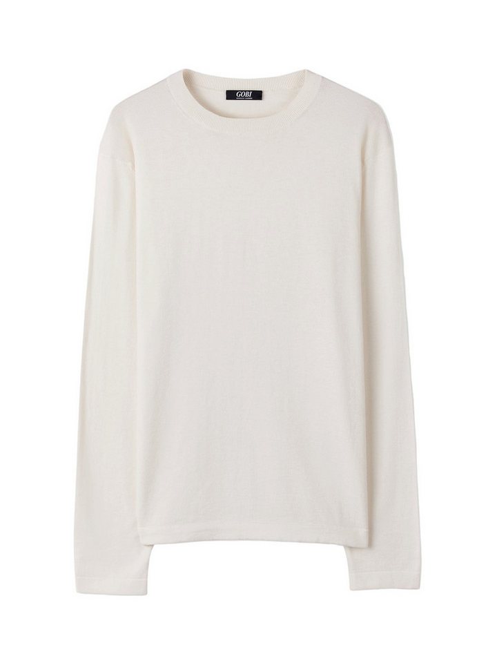 GOBI Cashmere Rundhalspullover Rundhalspullover aus Baumwoll-Seiden-Kaschmir-Mischung von GOBI Cashmere