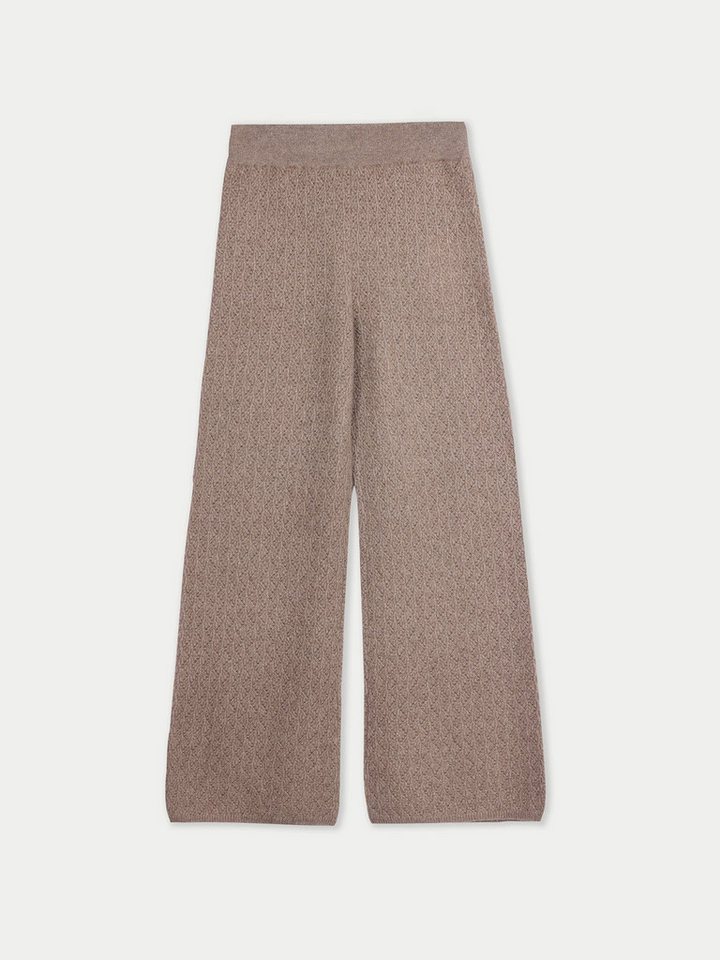 GOBI Cashmere Strickhose Weite Ajour-Strick Kaschmir-Hosen von GOBI Cashmere