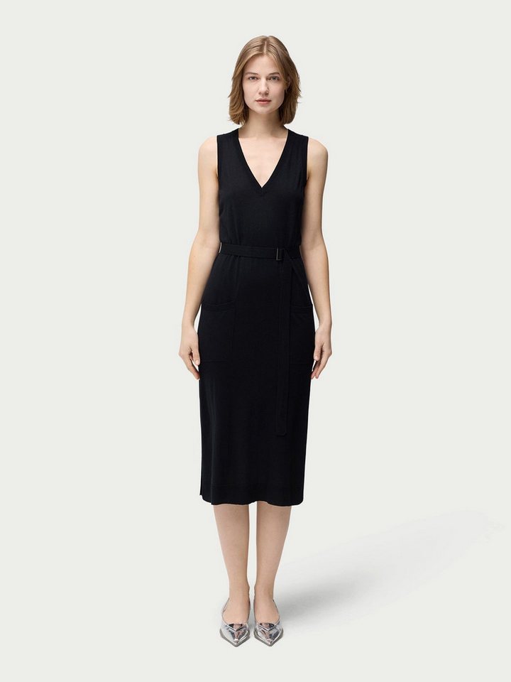 GOBI Cashmere Strickkleid Kleid mit V-Ausschnitt aus Seide-Kaschmir von GOBI Cashmere