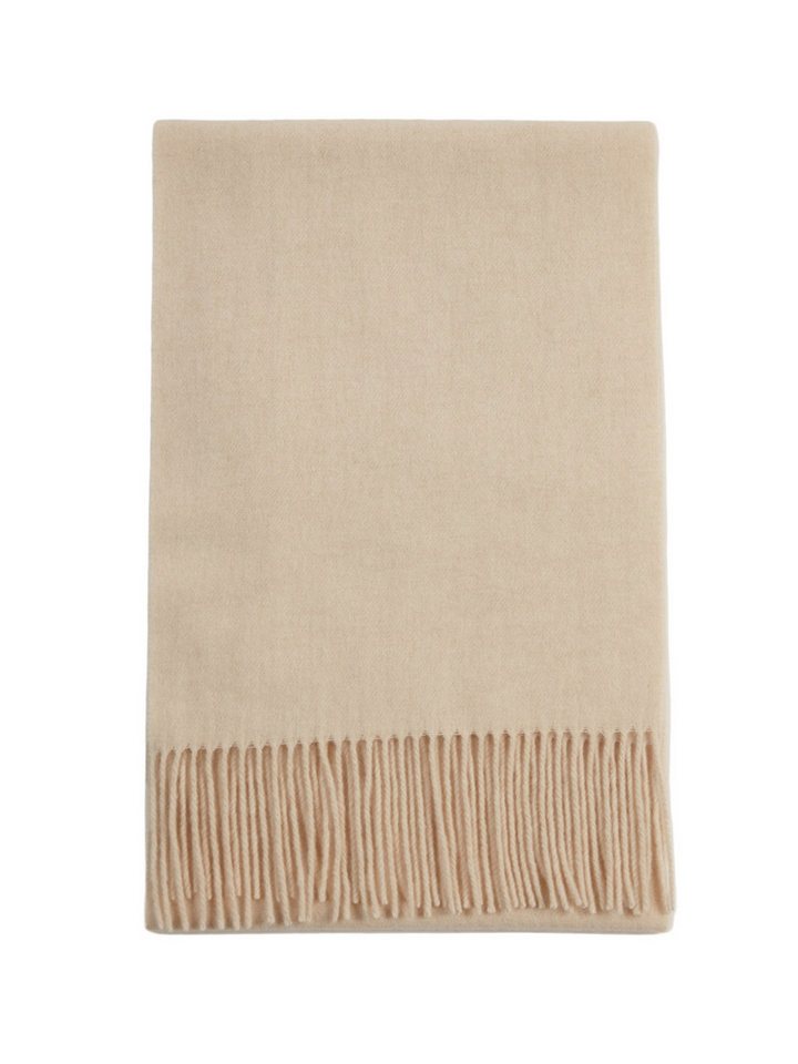 GOBI Cashmere Strickschal Naturfarbe Schal mit Fransen von GOBI Cashmere