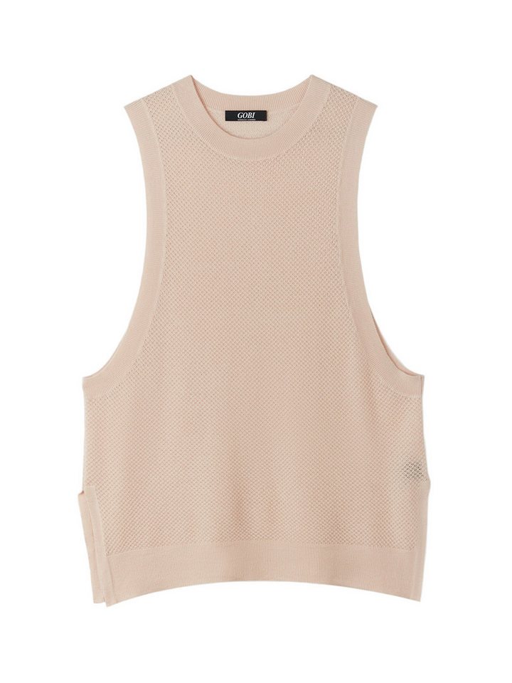 GOBI Cashmere Stricktop Ajour-Strickoberteil aus Rundhalspullover von GOBI Cashmere