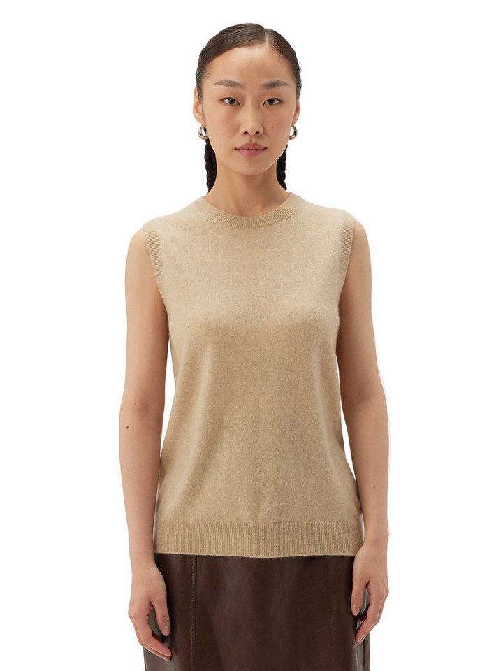 GOBI Cashmere Stricktop Damen Kaschmir-Weste mit Rundhalsausschnitt von GOBI Cashmere