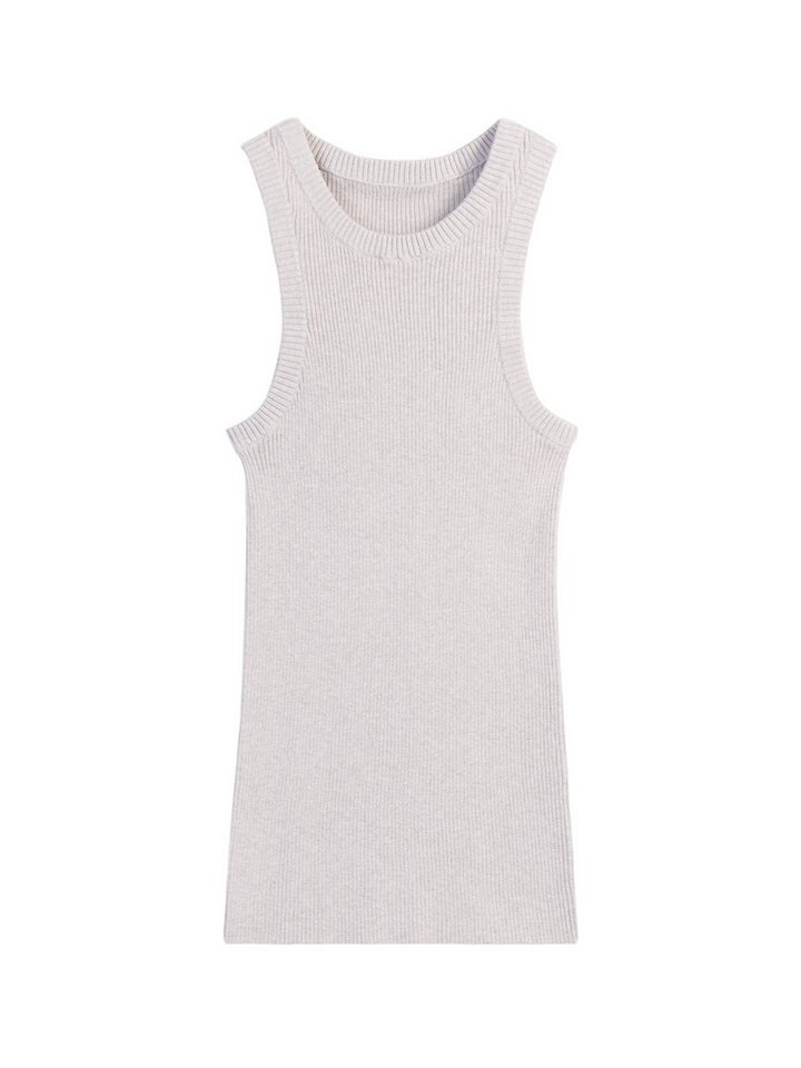 GOBI Cashmere Stricktop Geripptes Tank-Top aus Baumwoll-Seiden-Kaschmir-Mischung von GOBI Cashmere