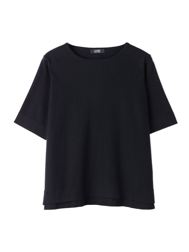 GOBI Cashmere T-Shirt T-Shirt mit Box-Cut aus Baumwoll-Seiden-Kaschmir-Mischung von GOBI Cashmere
